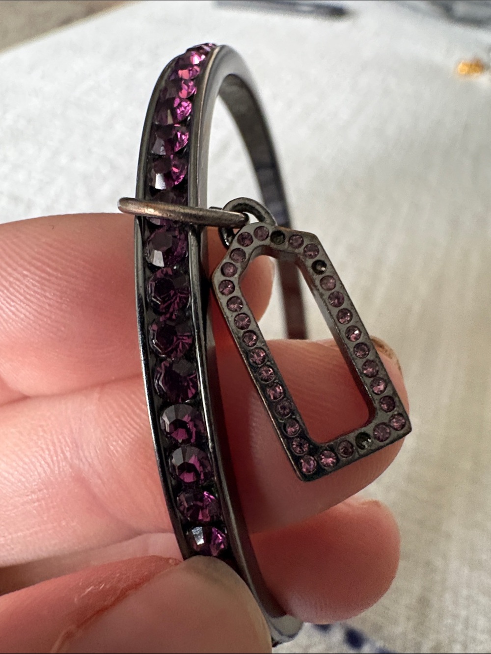 Coach Purple/Green Rhinestone Bangle Bundle - Picture 4 of 5